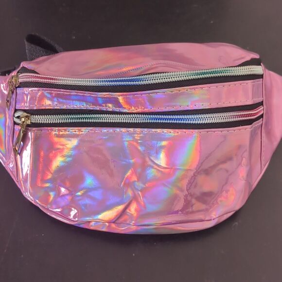 Iridescent Metallic Pink Waistband / Fanny Pack / Crossbody‎ - Picture 1 of 9